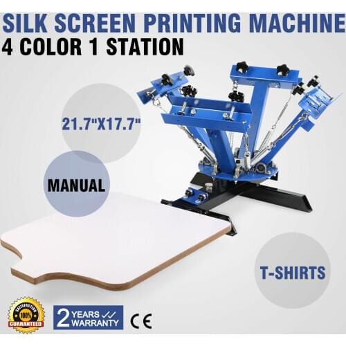 4 Color 1 Station Hot Press For T-shirts Press Screen Printing Machine