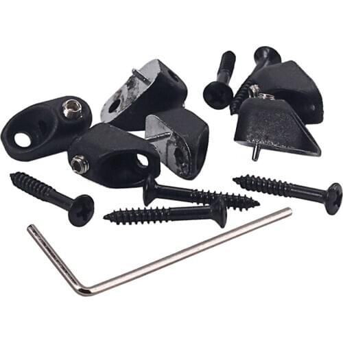 6 X Guitar String Locking Nut With Wrench And Screw Instrument Accessory