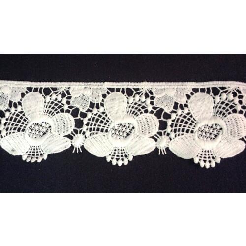 7cm wide milk fibre flower embroidery lace trim,Eco-Friendly soft touch flower lace trimmings XERYzx150422-21