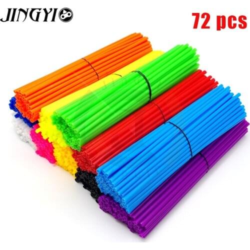72 Pieces Universal Motorcycle Dirt Bike Enduro Wheel Rim Spokes Skins Off Road Shrouds Covers FOR KTM Yanaha Honda Kawasaki