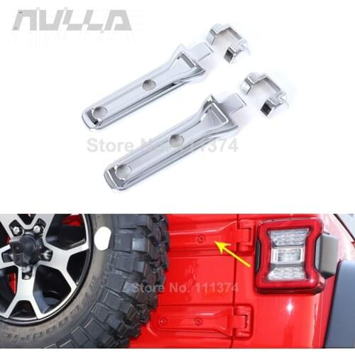 ABS Chrome Car Trunk Tailgate Door Hinge Protect Decor Cover Trim For Jeep Wrangler JL 2018 2019 2020 Car Exterior Accessories