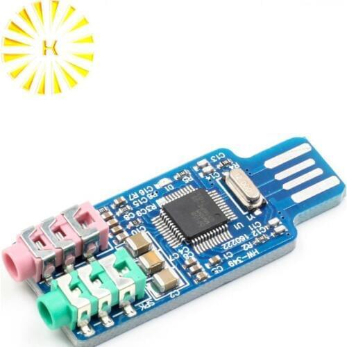 CM108 USB Drive Free Sound Card Laptop Computer External Sound Card Module New