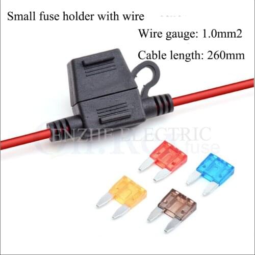 50PCS Small fuse holder with wire Not included safety pin Automotive Fuse holder waterproof fuse box lead type BX2018