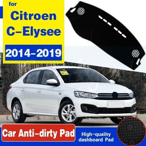 For Citroen C-Elysee 2014 2015 2016 2017 2018 2019 Anti-Slip Mat Dashboard Cover Pad Sunshade Dashmat Car Accessories C Elysee
