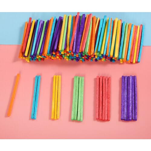 Dophee 500/100pcs Wooden Matchsticks DIY Craft Match Sticks Children Early Educational Toy Gifts