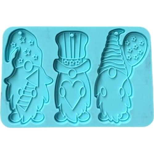 Epoxy Resin Mold Gnome Keychain Mold Jewelry Pendants Silicone Mould DIY Crafts Ornaments Decorations Casting Tools
