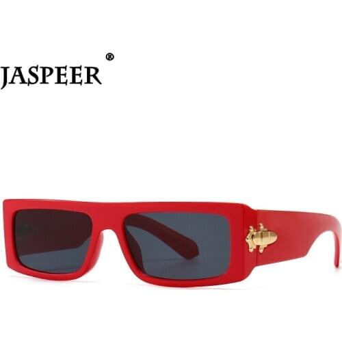 JASPEER 2020 Steampunk Rectangle Sunglasses Men Vintage Punk Sunglasses Full Frame Driving Sun Glasses UV400 Fashion Eyewear