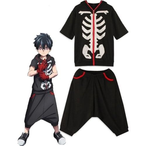 Anime Kemono Jihen Kusaka Kabane Cosplay Costume Short Slevee Hooded Hoodie Pants Outfit Costumes For Woman Man Pluz Size