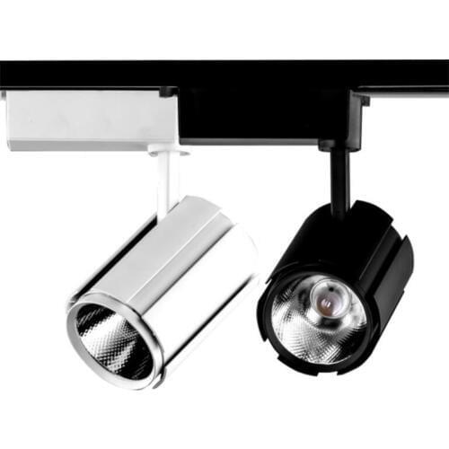 COB 10W 20W 30W Led Track light aluminum Ceiling Rail Track lighting Spot Rail Spotlights Replace Halogen Lamps White/Black