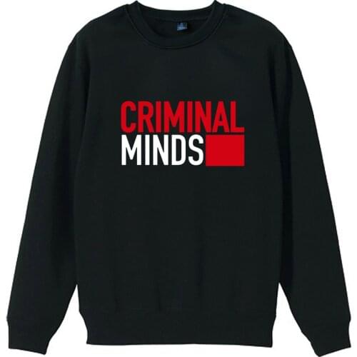 Criminal minds logo man fleece Sweatshirt couple clothes boys male cotton autumn winter ZIIART