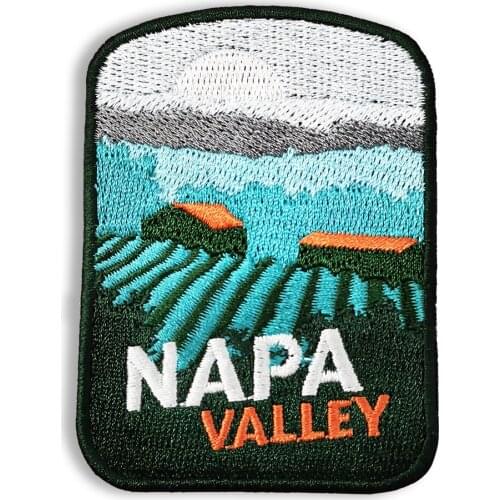 United States California Napa Valley View Embroidery Patches the Famous Wine Valley of the United States City Iron on Patches