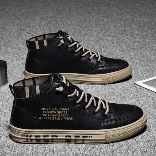 2021 New mens shoes Trend Sports Leisure high top board shoes