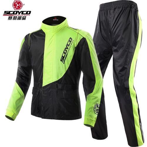 2019 Summer New Scoyco motorcycle riding raincoat rain pants suit men section separate waterproof windproof night reflective
