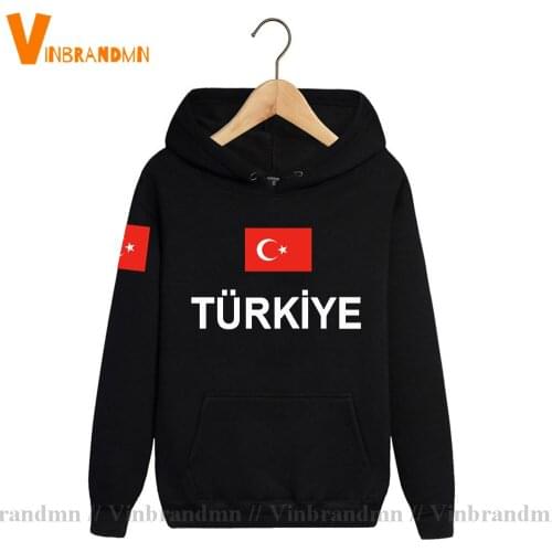 New hip hop streetwear clothing jerseys tracksuit nation Turkish flag fleece Turks TR Turkey 2021 hoodies men sweatshirt sweat