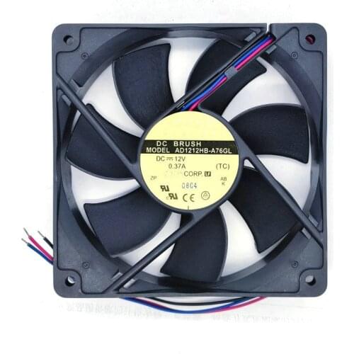 Original ADDA AD1212HB-A76GL DC12V 0.37A 120*120*25MM 12CM Computer cooling fan