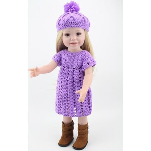NPK 45cm Handmade Full Body Vinyl bebe Reborn American Dolls Realistic Silicone Baby Girls Doll Toys for Children Christmas Gift