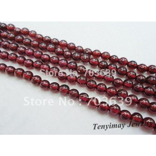 Wholesale Natural 4mm Garnet Loose Beads For Jewelry 5 strands(about 100pcs each strand)