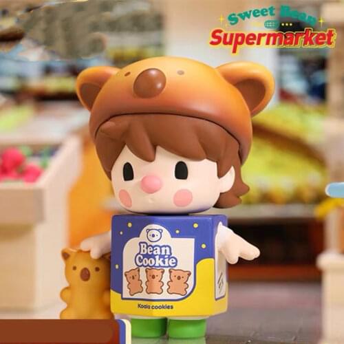 Original Pop Mart Sweet Bean Supermarket Series Blind Box Toy Figurines Can Be Designated Cute Anime Character Gifts Doll