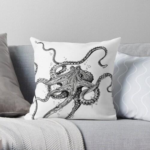 Octopus Throw Pillow Cushion Cover Polyester throw pillows case on sofa home living room car seat decor 45x45cm