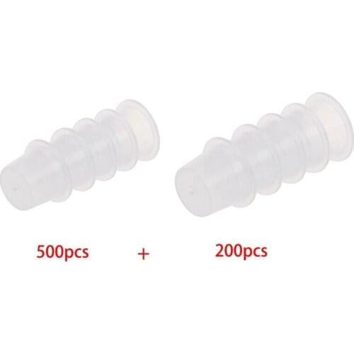 700 Pcs Plastic Tattoo Ink Cups Caps Holder Supplies Medium & Small