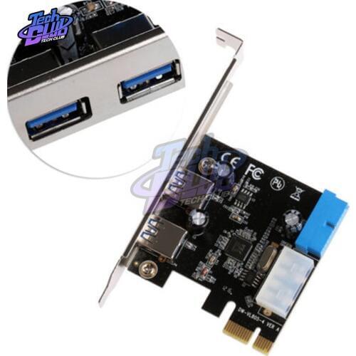 High Quality USB 3.0 PCI-E Expansion Card Adapter External 2 Port USB3.0 Hub Internal 20pin Connecter PCI-E Card