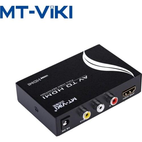 MT-VIKI AV To HDMI Converter RCA Component Analog Audio Video to HDMI Adapter FHD 720P 1080P Optional MT-AH312