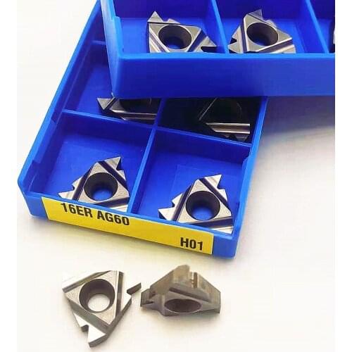 Thread turning tool 16ER AG60 H01 lathe tool, aluminum insert, CNC turning tool for AL + TIN alloy wood, milling cutter Turning