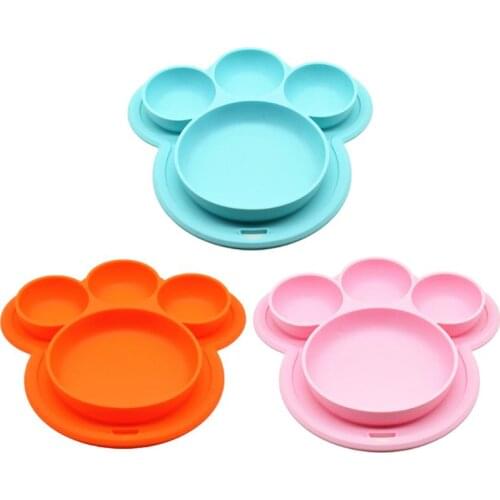 Silicone cartoon animal children tray toddler placemat baby tableware baby tableware food tray kindergarten household tableware