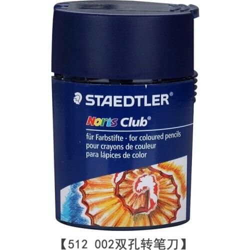 Staedtler 512 001 ST Double-hole Tub Pencil Sharpener,002 Noris Club Double Hole Tub Sharpener - Blue
