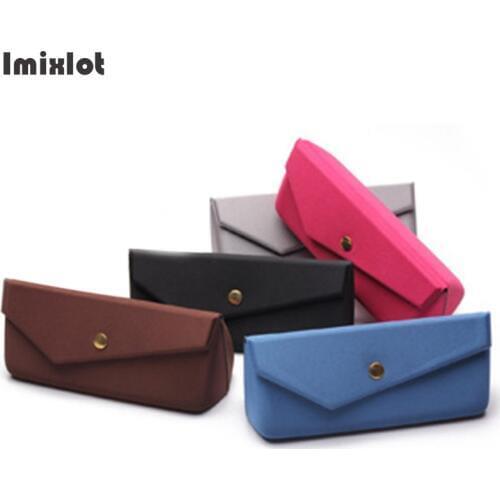 Triangle Foldable Glasses Case Waterproof Hard Eyewear Sunglasses Spectacle Case Glasses Protective Organizer Solid Color