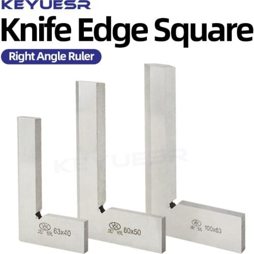 90 Degree Knife Edge Square Ruler Measuring Multi Angle Bladed Try Square L-shaped Set Ruler Squads Gauge Tool Squads