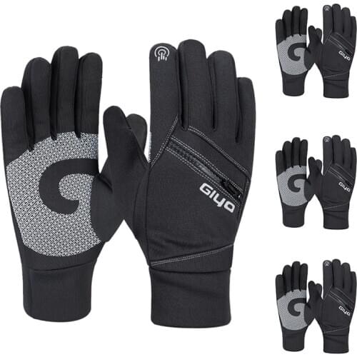 GIYO Cycling Gloves Bicycle Warm Touchsn Full Finger Gloves Winter Waterproof Outdoor Skiing Motorcycle Riding Gloves