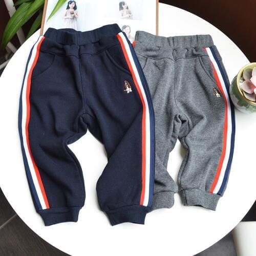Winter Increase Down Keep Warm Closing Sports Pants Children Pure Cotton Increase Down Thickening Leisure Time Sports Pants