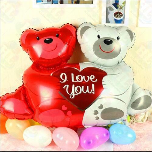 1pc 100*76 CM Wedding Decoration Foil Love Baby Bear Balloon Birthday Party Foil Balloons Globos Party Supplier 7ZSH039
