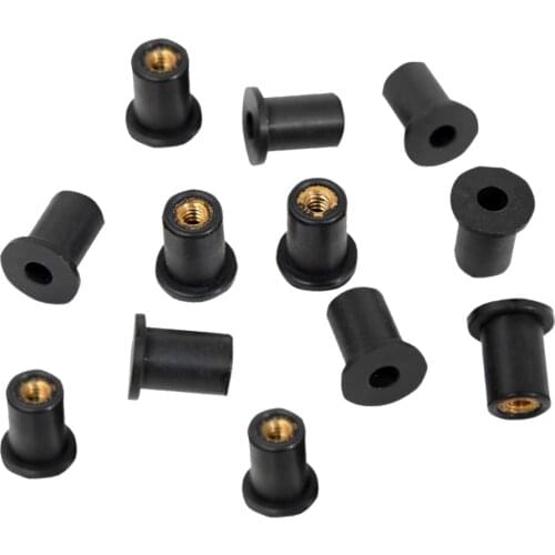 12Pcs Rubber Well Nuts M5 Metric Screw Motorcycle Windscreen