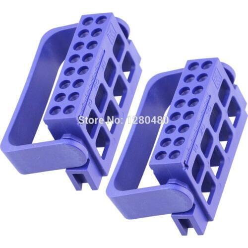 2 Pcs Dental 16 Holes Endo Dispenser Endodontic File Drill Blue Stand Holder Autoclavable Dental Lab Instrument Dentist Tool