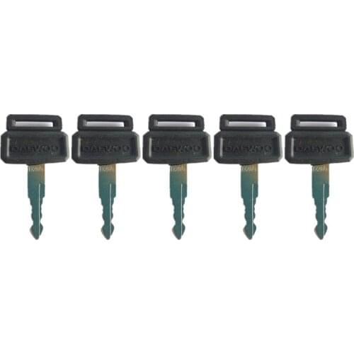 5Pc Keys For Daewoo D200 Excavator Heavy Equipment OEM Logo