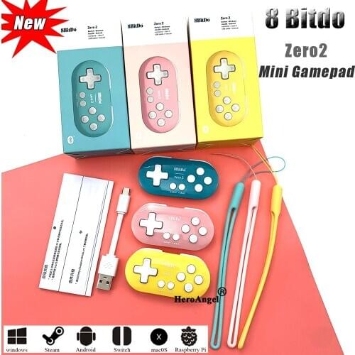 8BitDo Mini Zero 2 Bluetooth Gamepad Switch Controller Compatible for Nintend Switch Windows Android macOS Mini Game Crontroller