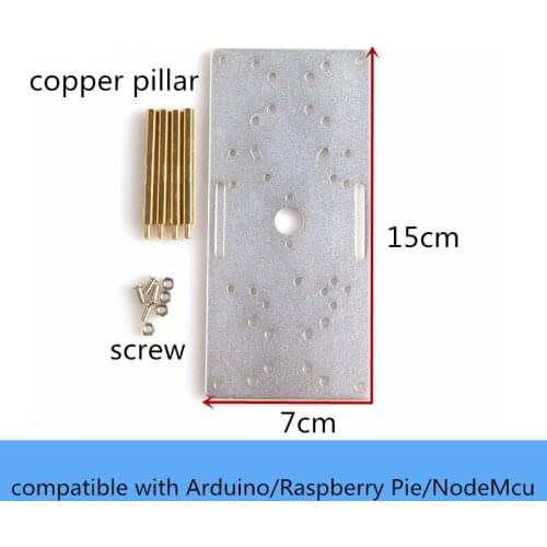 Aluminum Alloy Panel 15*7cm Metal Balance Car Plate For 2WD Smart Smart Robot Car Chassis DIY For Arduino/Raspberry Pie/NodeMcu