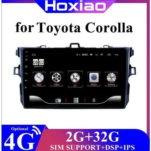 2Din android 9.0 Car Radio reproductor Multimedia para Toyota Corolla E140/150/2006-2013, 2 din