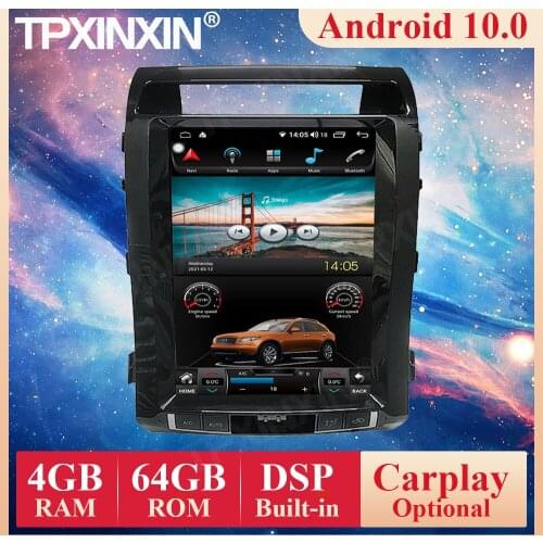 Tesla Style Screen Android 10 Car Radio For Toyota Land Cruiser 200 LC200 2008-2015 Multimedia Video Player Navigation GPS 2din