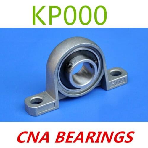Free shipping for 10 pcs KP000 kirksite bearing insert bearing shaft support zinc alloy mounted bearings pillow block housing