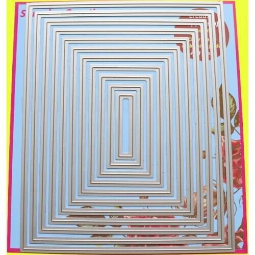 Large Cutting Dies Plain Rectangle Scrapbook Cardmaking DIY Craft Metal Stencil Surprise Creation