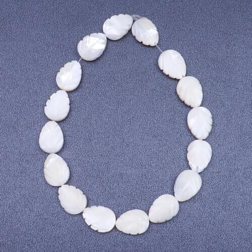 10pcs/lot White Natural Mother of Pearl Shell Loving Tree Leaves Beads Pendant charms for Jewelry Making DIY Bracelet Necklace