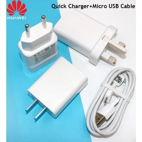 Huawei 9V2A Quick Charger 18W QC 3.0 Adapter 100CM 2A Micro USB Cable For P6 P7 P8 P10 Lite Mate 7 8 Honor 8 Lite 5X 6X 8X Max