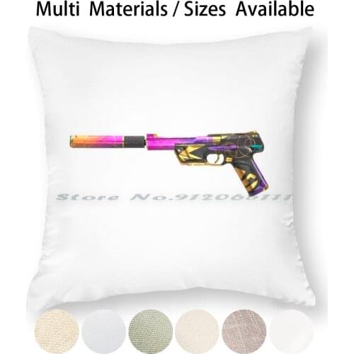 Valorant Ghost Weapon Astra Skin Pillow Case Throw Pillow Cover Cotton Linen Flax Valorant Weapon Csgo Weapon Videogame Gun Axe