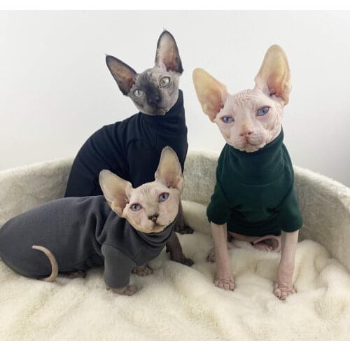 Cashmere Cationic Soft Warm Gauss Finx Hairless Cat Clothes Autumn Winter Pet Dog