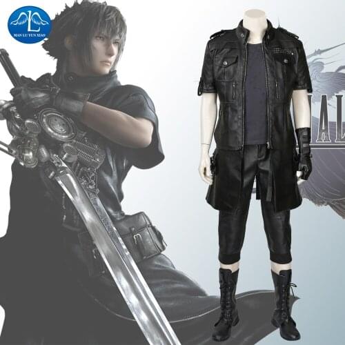 Hero Catcher High Quality FF 15 Noctis Cosplay Costume For Man Lucis Caelum Costume In Leather Quality Noctis Costume