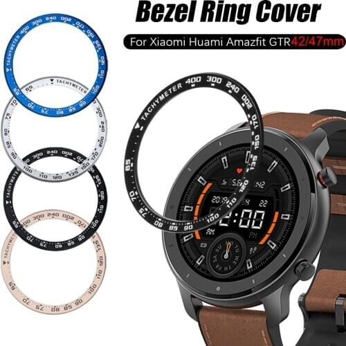 Metal Outer Edge Cover For Xiaomi Amazfit GTR Bezel Rings Dial Scale Speed Protective Case For Amazfit GTR 42 47mm Accessories