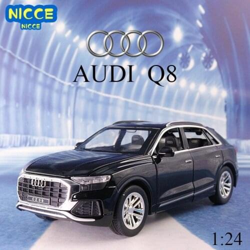 Nicce 1:24 High Simulation Audi Q8 With Sound And Light Pull Back Alloy Toy Car Model Toys For Children Gifts Cars